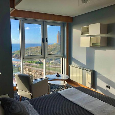 Parking, Vistas Al Mar Y Tres Habitaciones A Coruña Kültér fotó