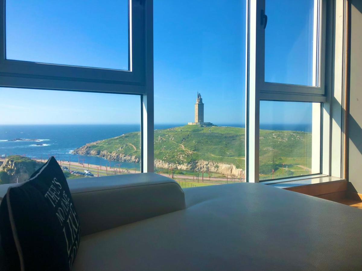 Parking, Vistas Al Mar Y Tres Habitaciones A Coruña Kültér fotó